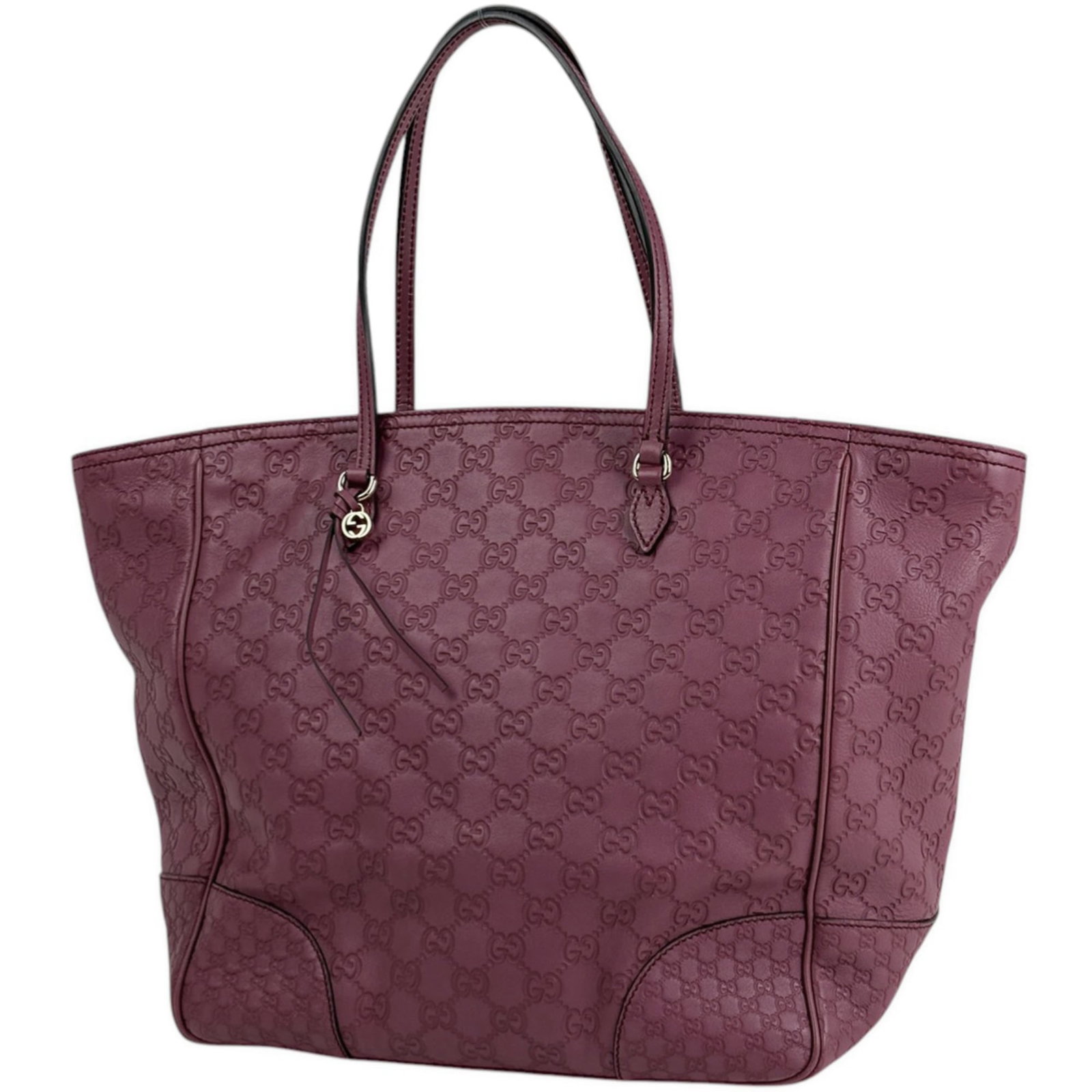 Gucci leather shoulder tote bag: Gucci leather shoulder tote bag A vibrant pink Gucci leather shoulder tote bag, perfect for adding a pop of color to your daily routine. With its classic design and high-quality materials, this