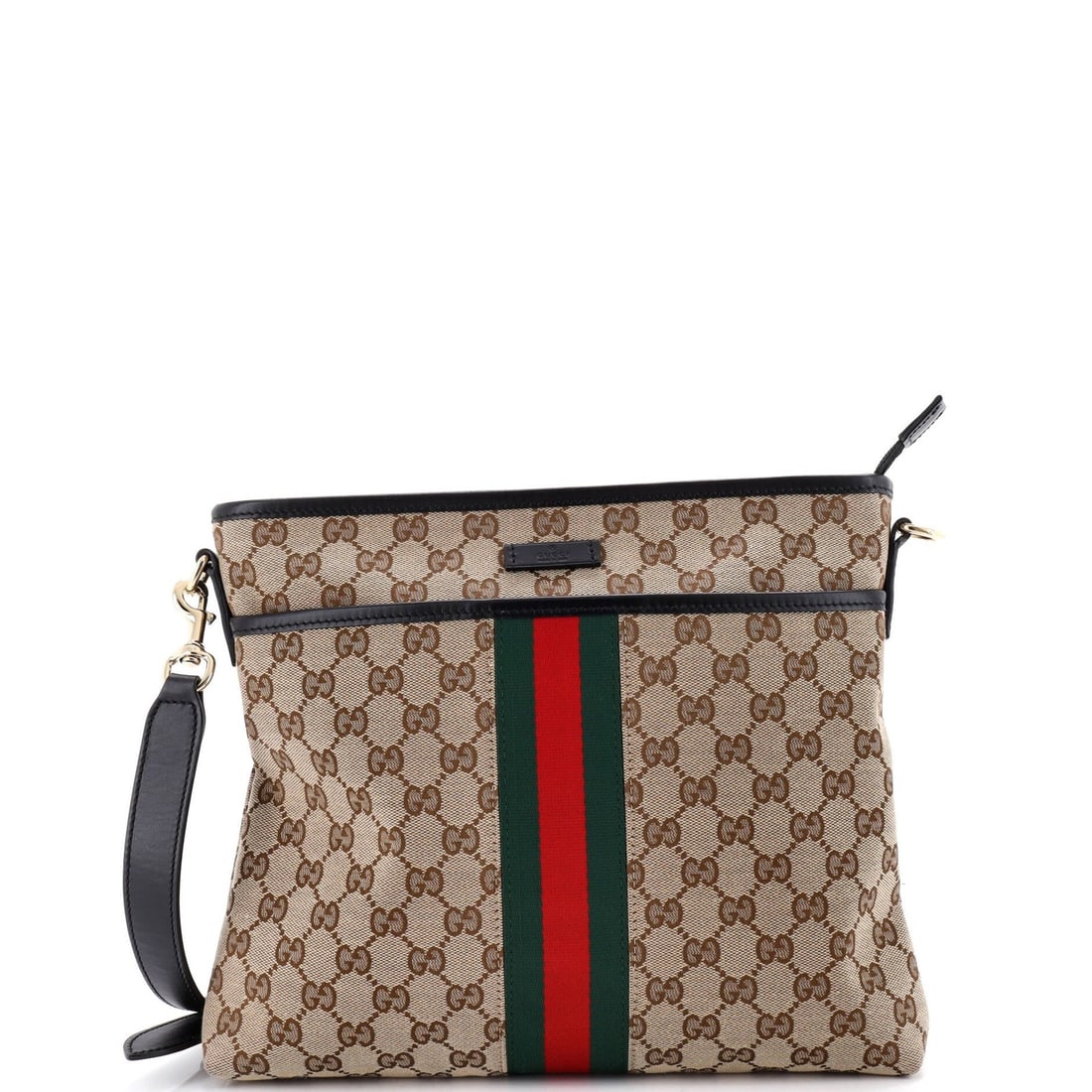 Gucci Front Pocket Web Messenger GG Canvas Small (1 of 5)