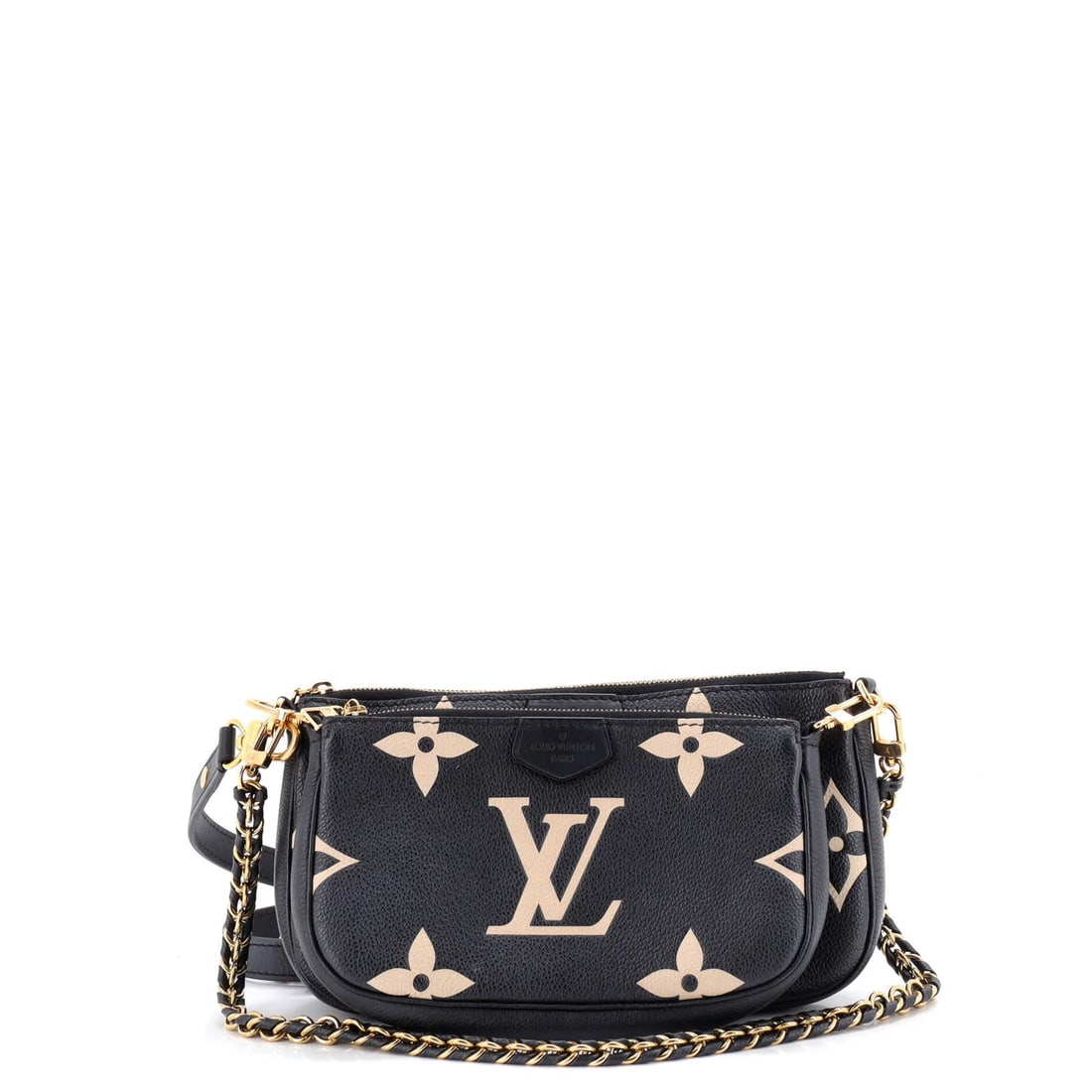 Louis Vuitton giant monogram empreinte pochette multi accessoires bicolor.: Louis Vuitton giant monogram empreinte pochette multi accessoires bicolor. A rare opportunity to own a Louis Vuitton giant monogram empreinte pochette multi accessoires bicolor, boasting the iconic br