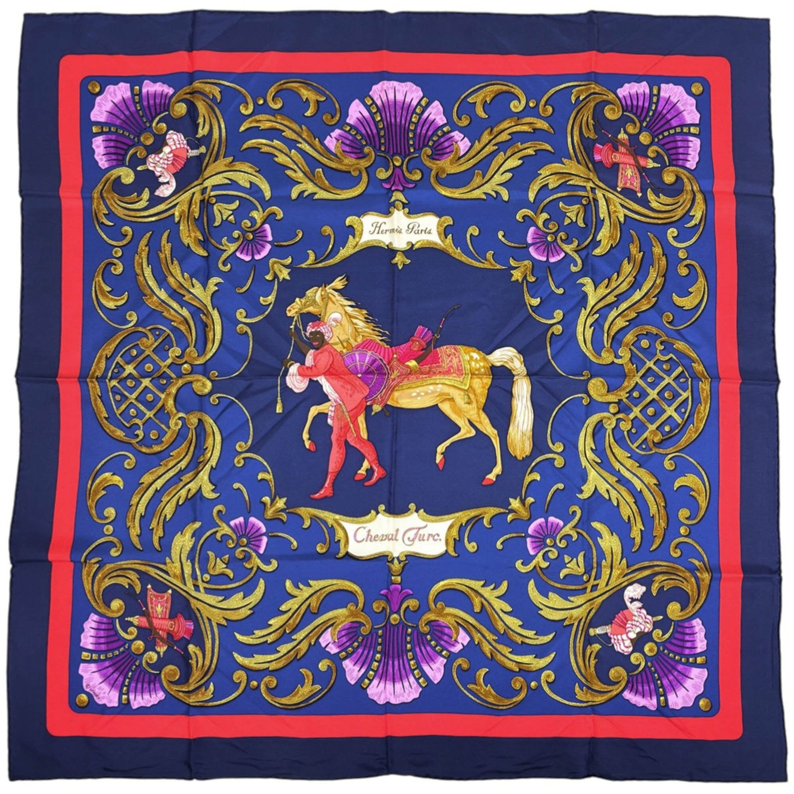 Hermes silk scarf: Hermes silk scarf A rare opportunity to own a piece of luxury, this pre-owned Hermes silk scarf boasts the iconic brand's signature multi-color design and high-quality silk material, perfect for