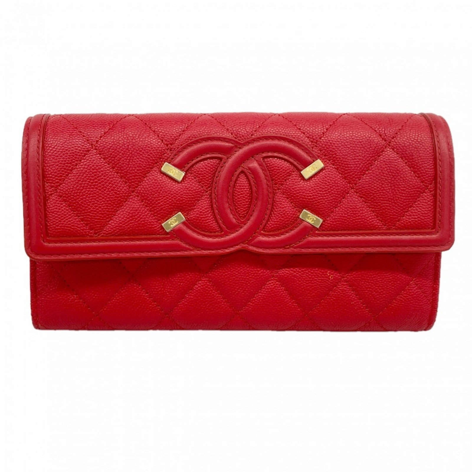 Chanel Grained Calfskin Bi Fold Wallet (1 of 10)