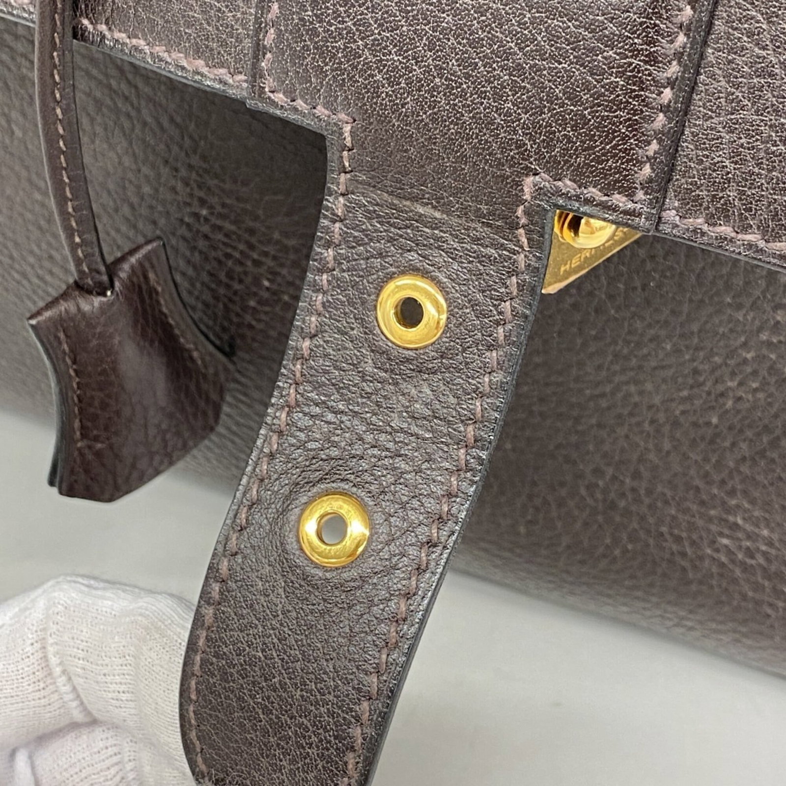 Clemence leather taurillon briefcase Hermes - 10