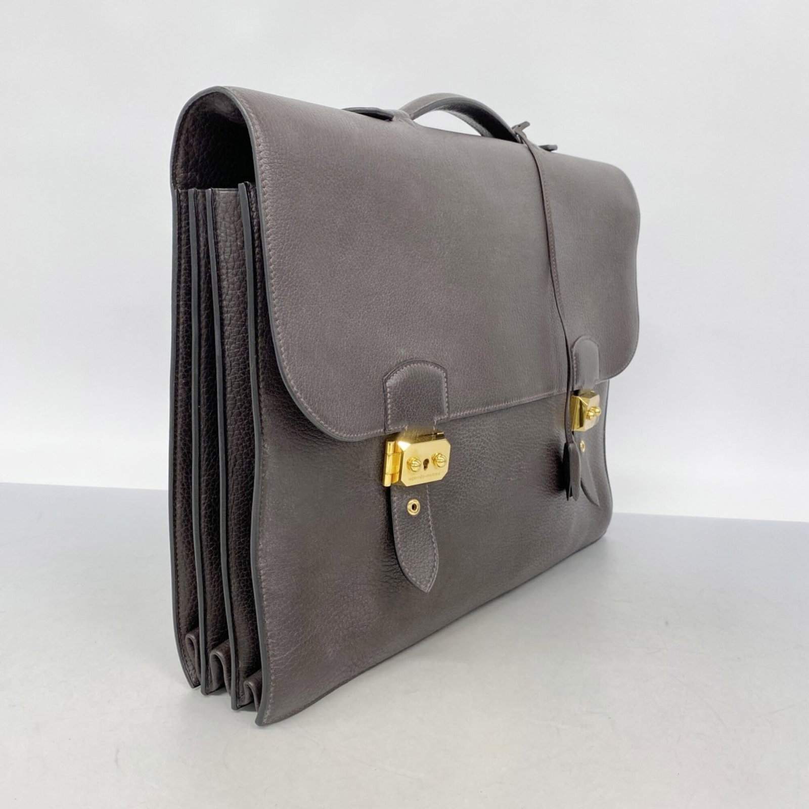 Clemence leather taurillon briefcase Hermes - 2