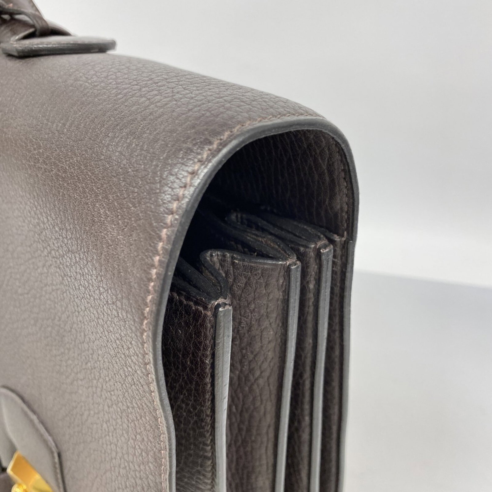 Clemence leather taurillon briefcase Hermes - 9