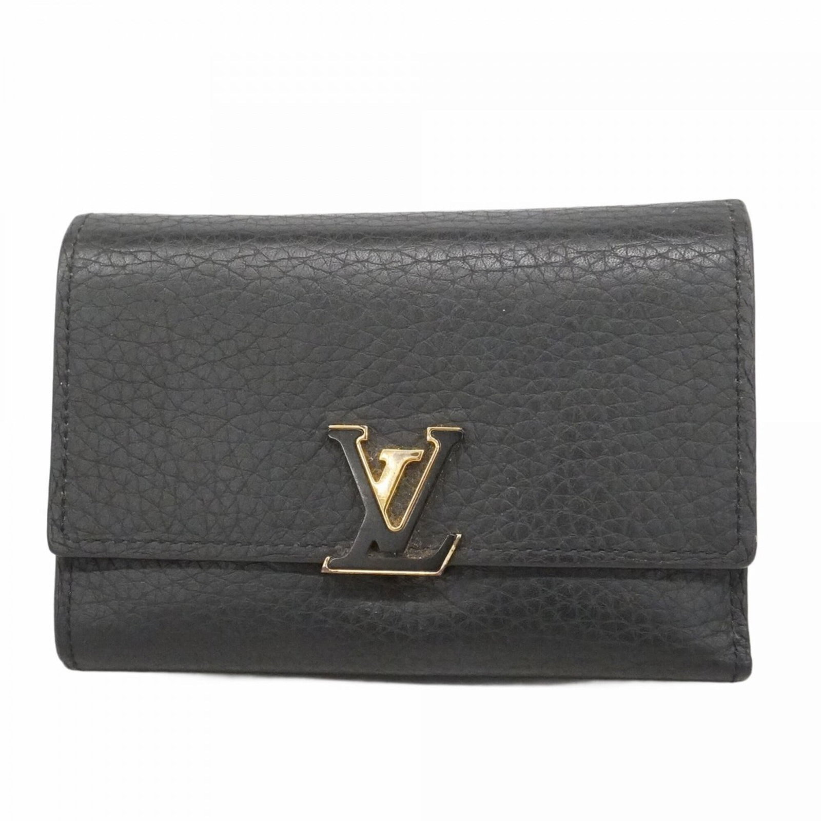 Louis Vuitton Tri Fold Wallet: Louis Vuitton Tri Fold Wallet A timeless piece from the iconic Louis Vuitton brand, this tri-fold wallet boasts classic design and functionality. With its sleek black finish and durable construction,