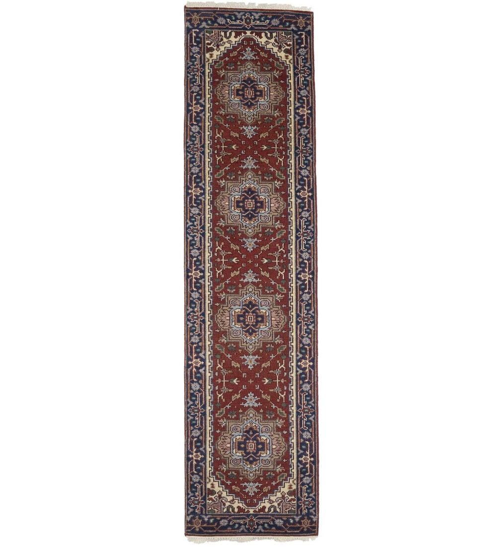Handmade Wool Serapi Floral Oriental Runner Boho Style Hallway Kitchen 3x10 ft (1 of 18)