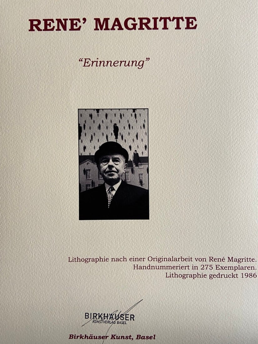 Ren Magritte Lithograph Published Numbered - 8