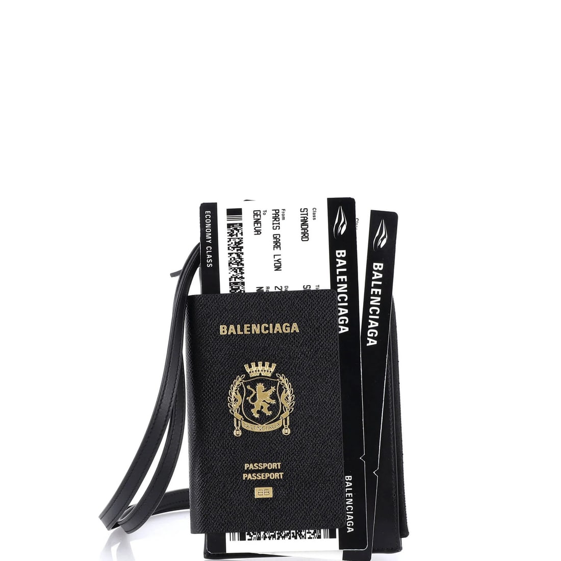 Leather printed passport phone holder by Balenciaga. (1 of 5)