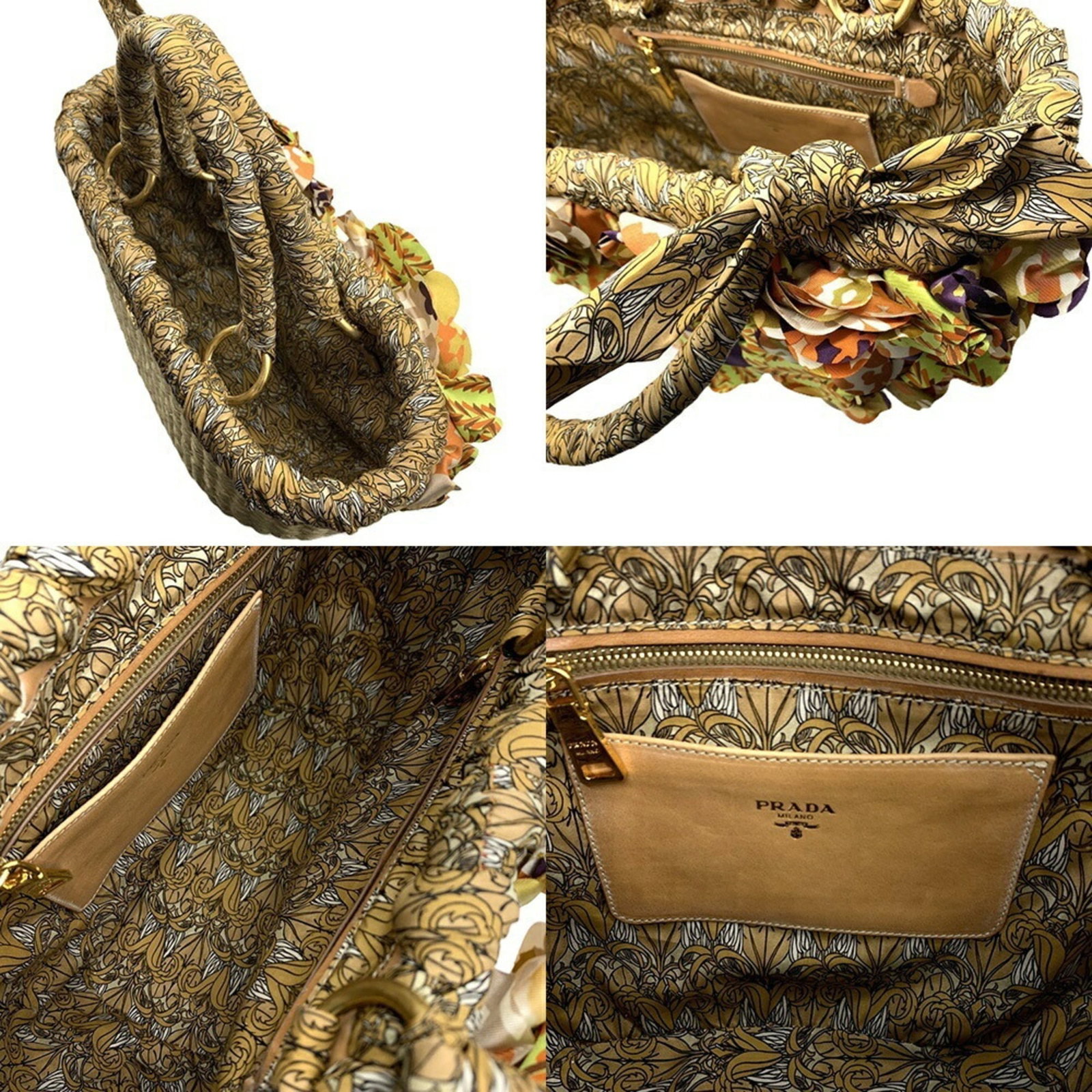 Prada handbag raffia - 5