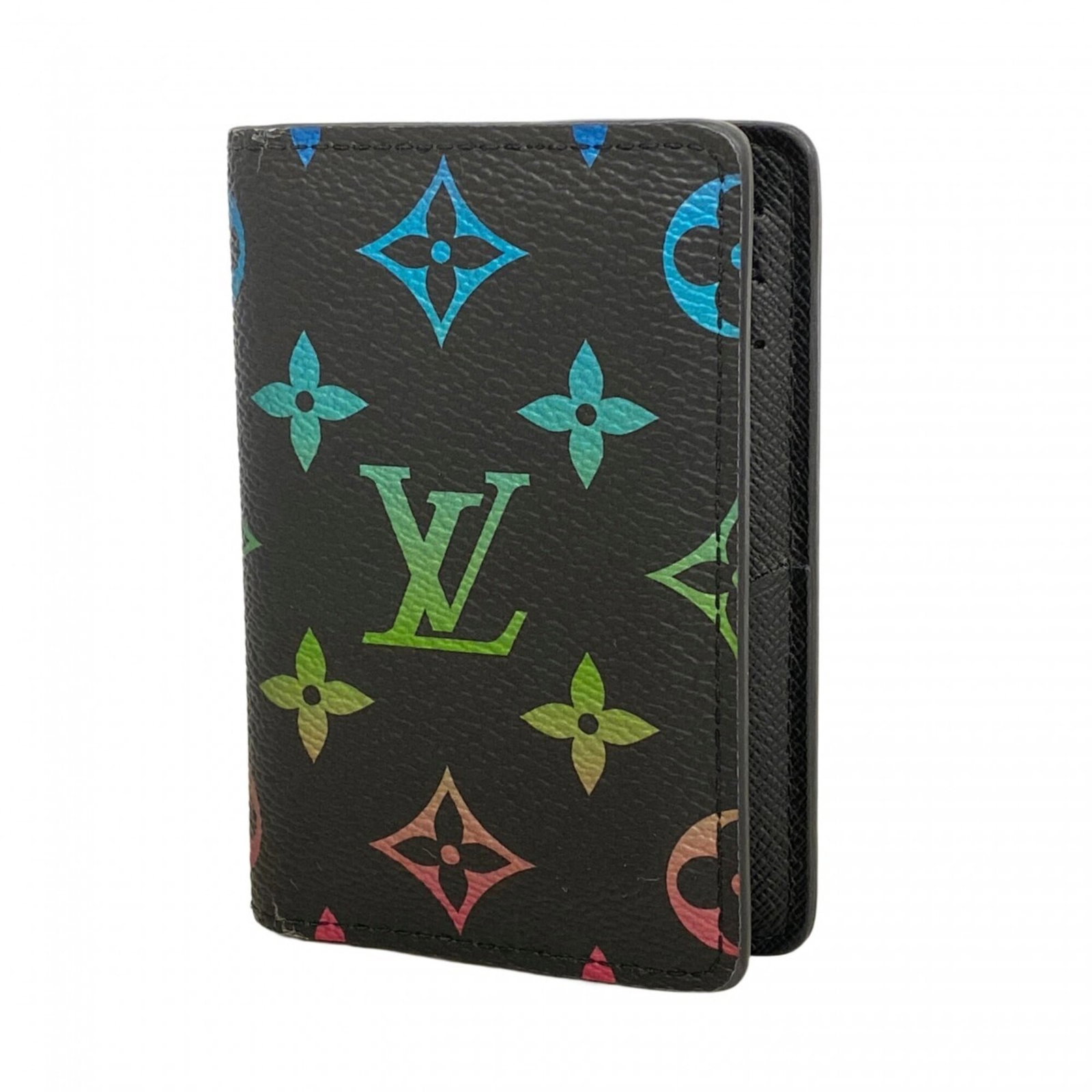 Louis Vuitton is a card case.: Louis Vuitton is a card case. A sleek and timeless accessory, this Louis Vuitton card case boasts the iconic monogram pattern in black and multi-color hues. With its classic design and durable constru