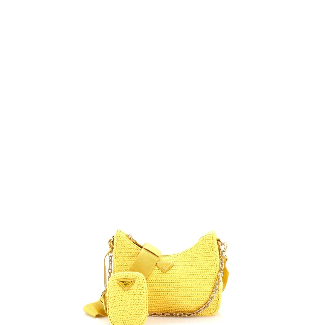 Small Raffia Prada Re-Edition Shoulder Bag (1 of 5)