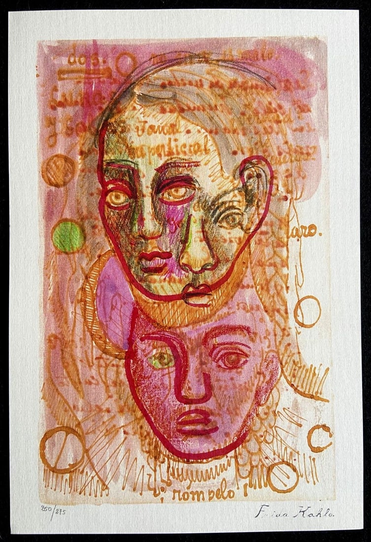 Frida Kahlo is a lithograph. (1 of 11)