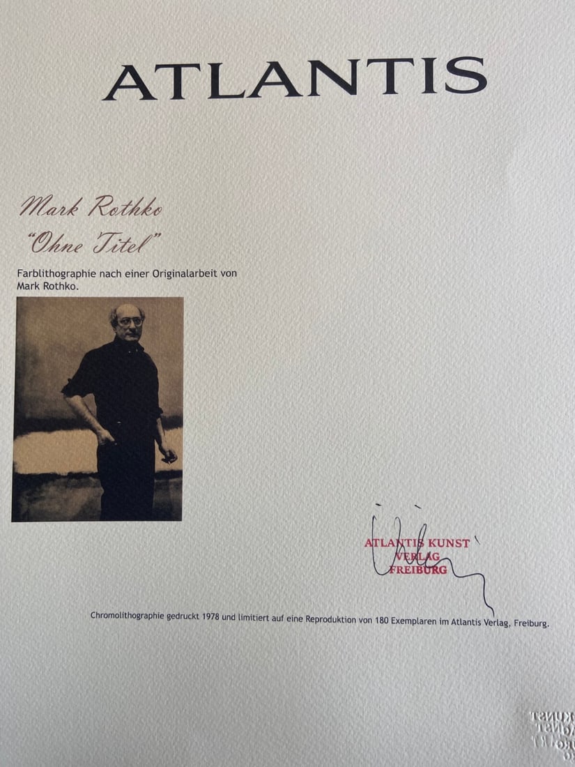 Mark Rothko is a lithograph. - 6