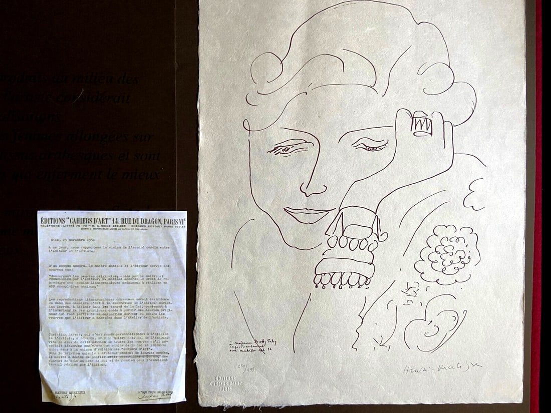 Henri Matisse Lithograph Numbered: Henri Matisse Lithograph Numbered A rare and exquisite opportunity to own a piece of art history, this limited edition lithograph by Henri Matisse is a true treasure for collectors. Created in 1960