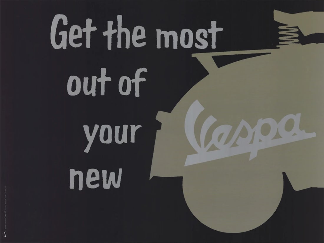 ARTIST UNKNOWN Get the Most Out of Your New Vespa 23.5" x 31.5" Poster Vintage B (1 of 1)