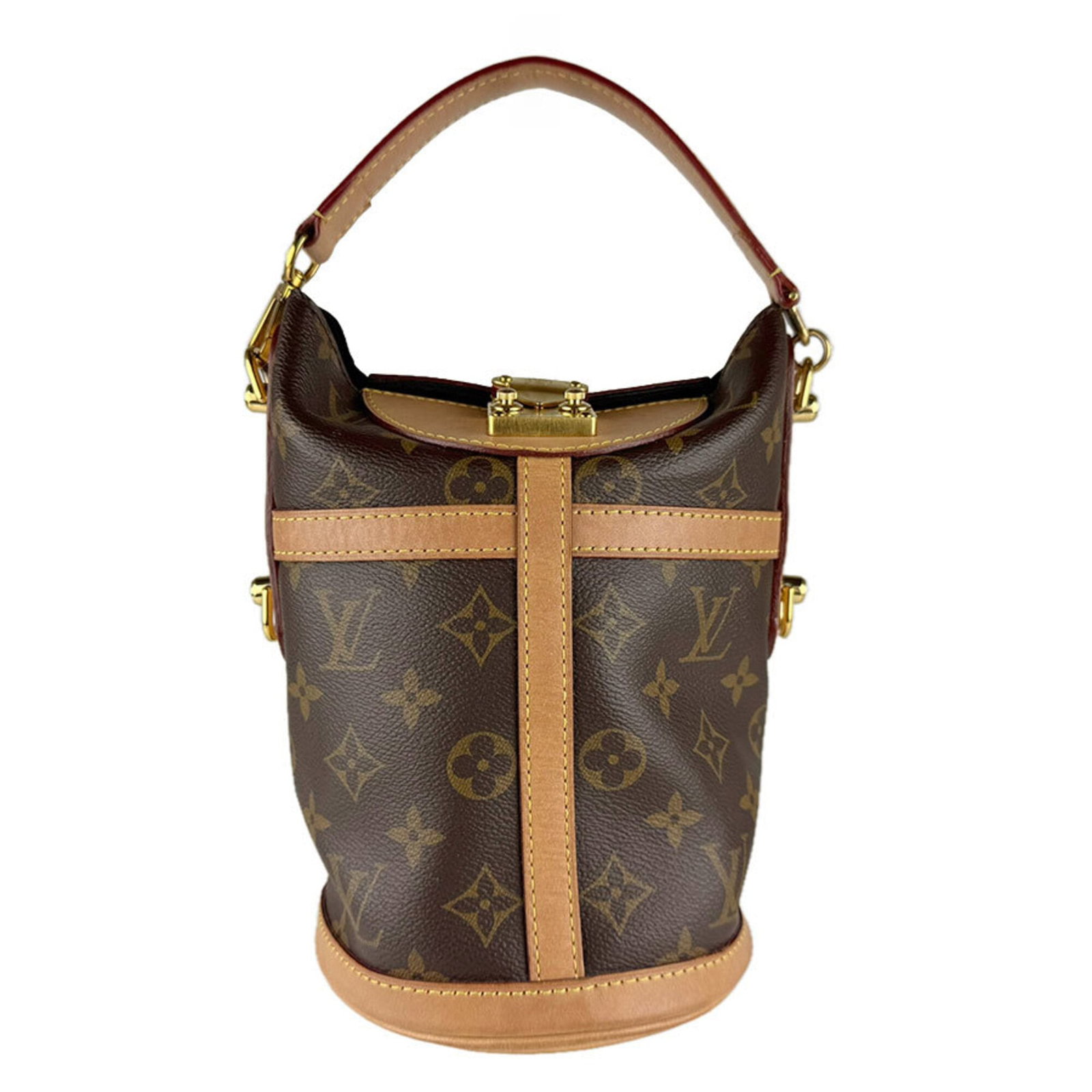 Louis Vuitton Shoulder Bag Monogram: Louis Vuitton Shoulder Bag Monogram A timeless piece of luxury, this Louis Vuitton shoulder bag boasts the iconic monogram pattern in rich brown leather. With its sleek 21cm design and comfortable