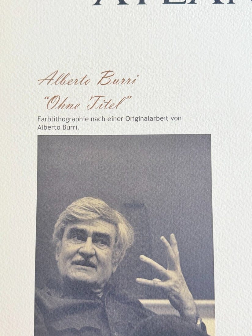 Alberto Burri lithograph numbered. - 10