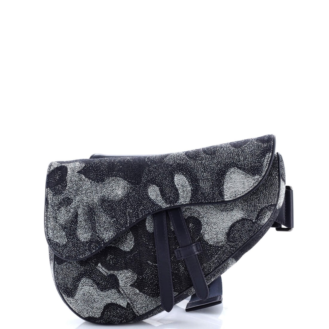 Christian Dior Peter Doig Saddle Bag Printed Denim and Leather (1 of 5)