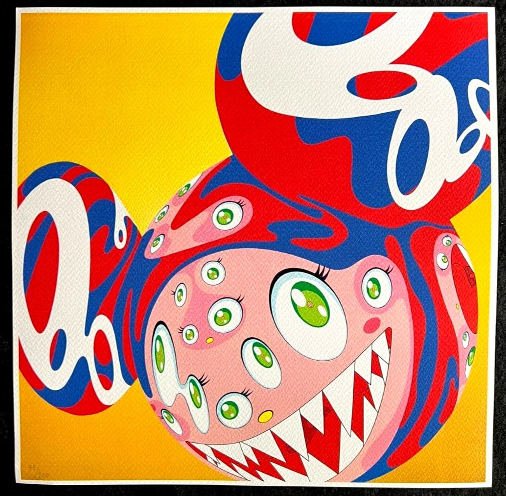 Takashi Murakami Lithograph Mori Art Museum Numbered Limited Edition: Takashi Murakami Lithograph Mori Art Museum Numbered Limited Edition Experience the vibrant world of Takashi Murakami with this highly sought-after lithograph, printed in 2015 by the Mori Art Museum i