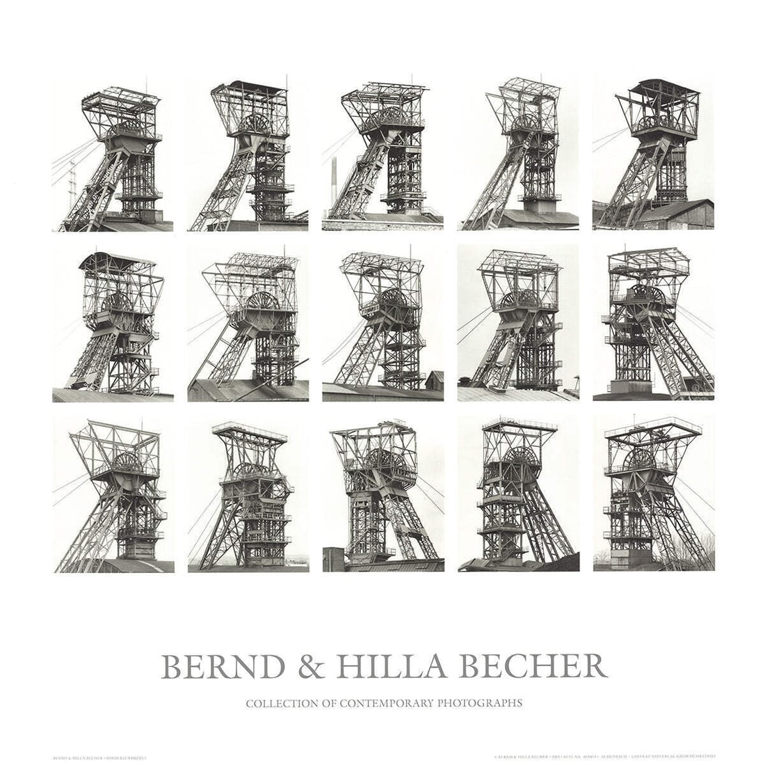 BERND AND HILLA BECHER Fordertumkopfe 27.5" x 27.5" Poster 2005 Photography Blac (1 of 1)