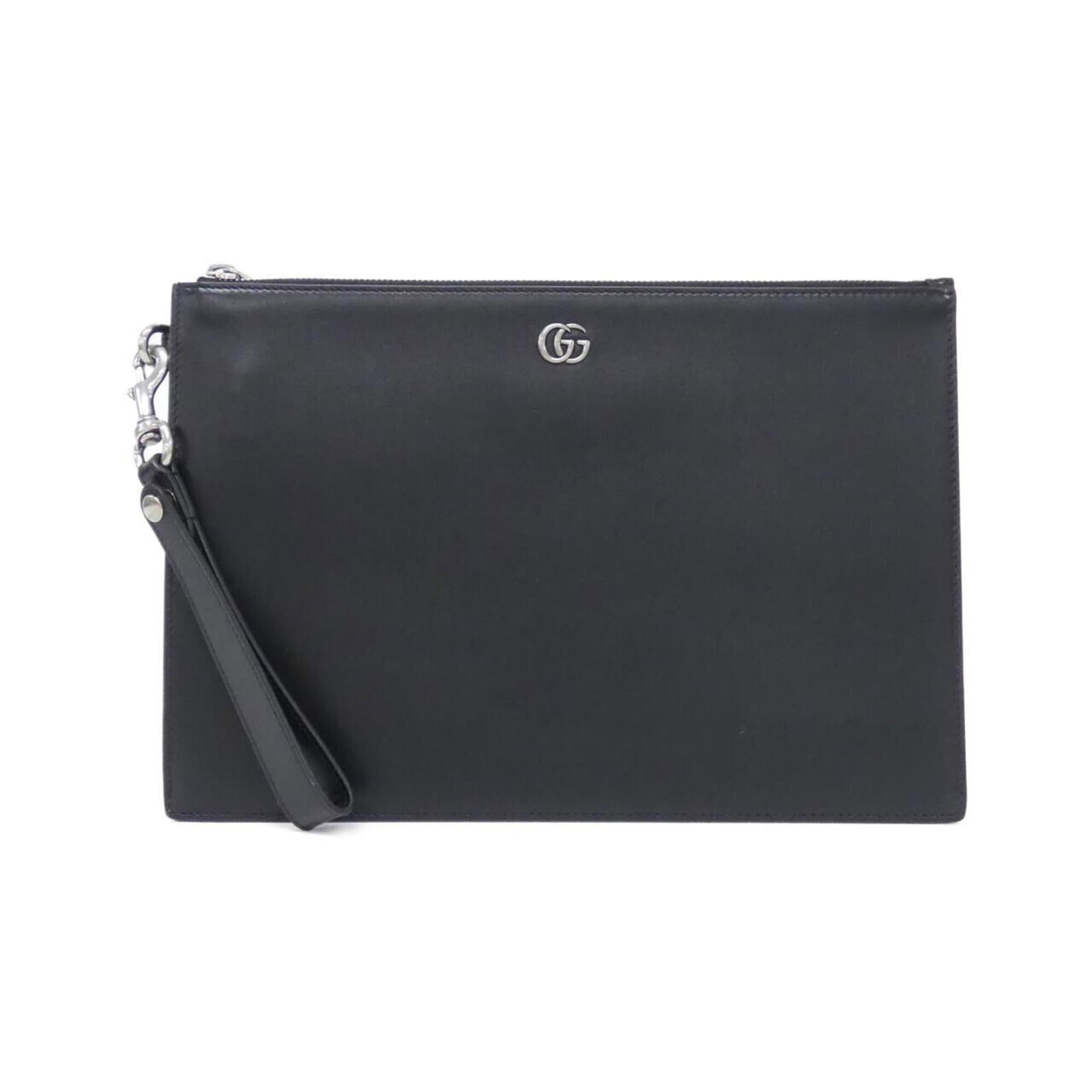 Gucci leather handbag: Gucci leather handbag A sleek and sophisticated Gucci leather handbag in black, boasting a timeless design that exudes luxury and elegance. With its classic size and sturdy construction, this bag is p