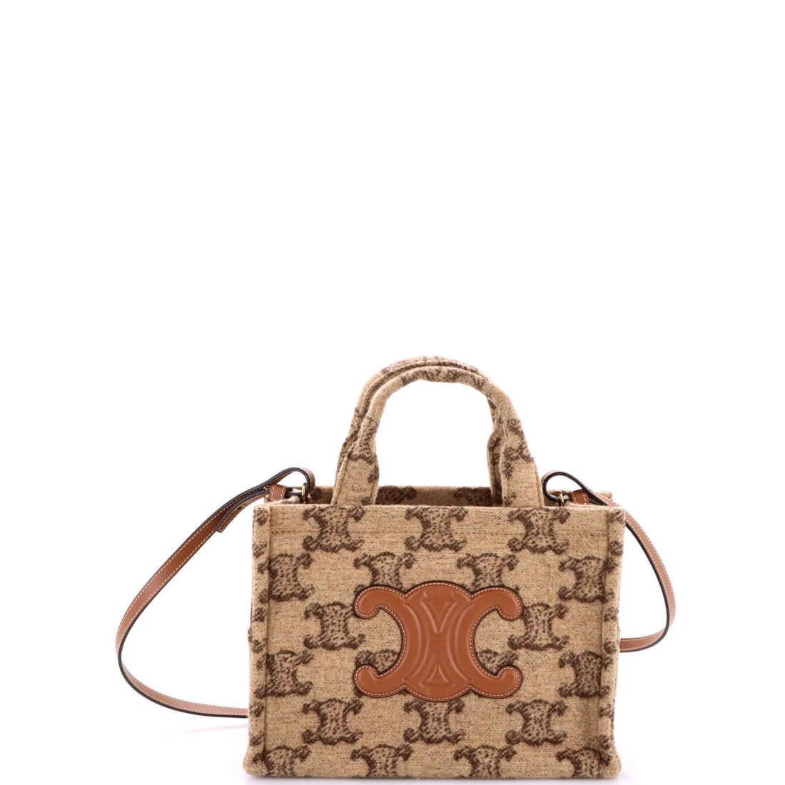 Celine Small Wool Thais Triomphe Tote Cabas (1 of 5)