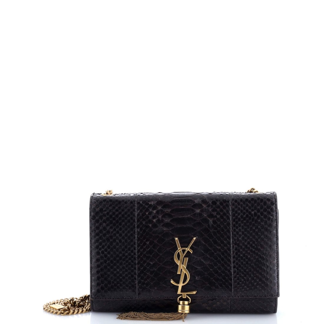 Saint Laurent Classic Monogram Tassel Crossbody Bag Python Medium (1 of 8)