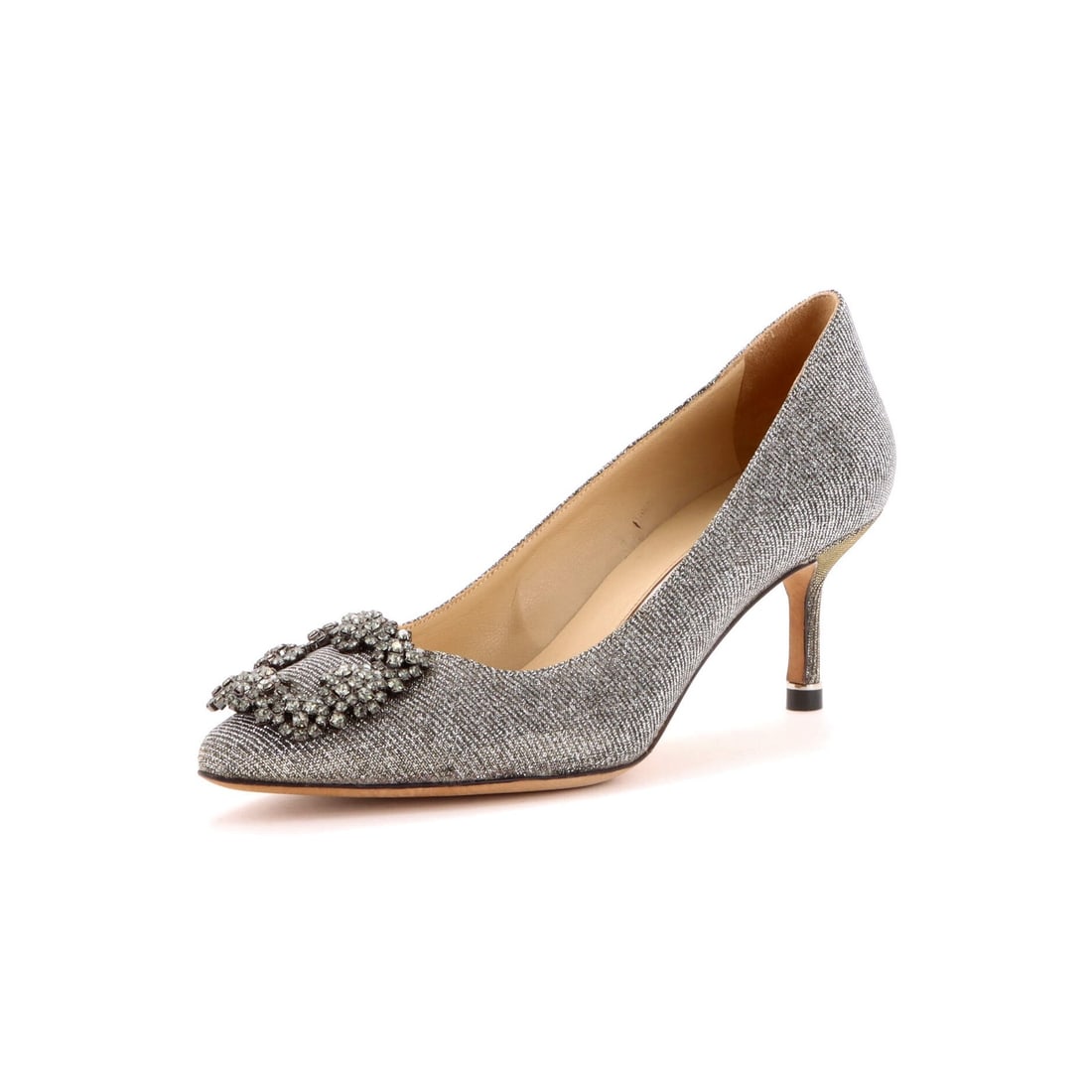 Manolo Blahnik Women's 70 Glitter Hangisi Pumps (1 of 6)