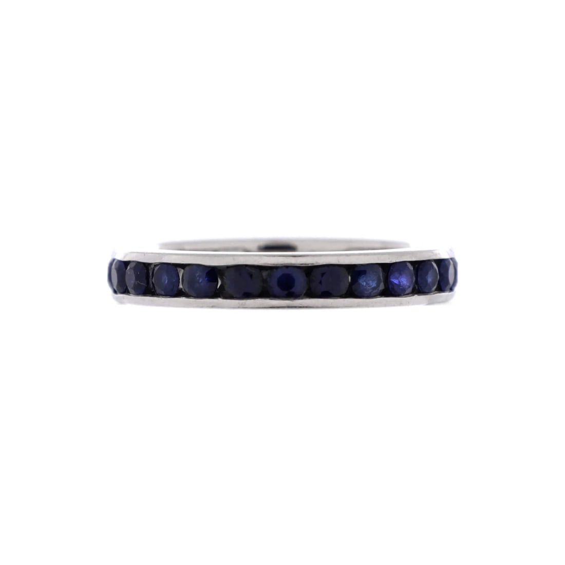 Tiffany & Co. Full Eternity Bang Ring Platinum with Sapphires (1 of 3)