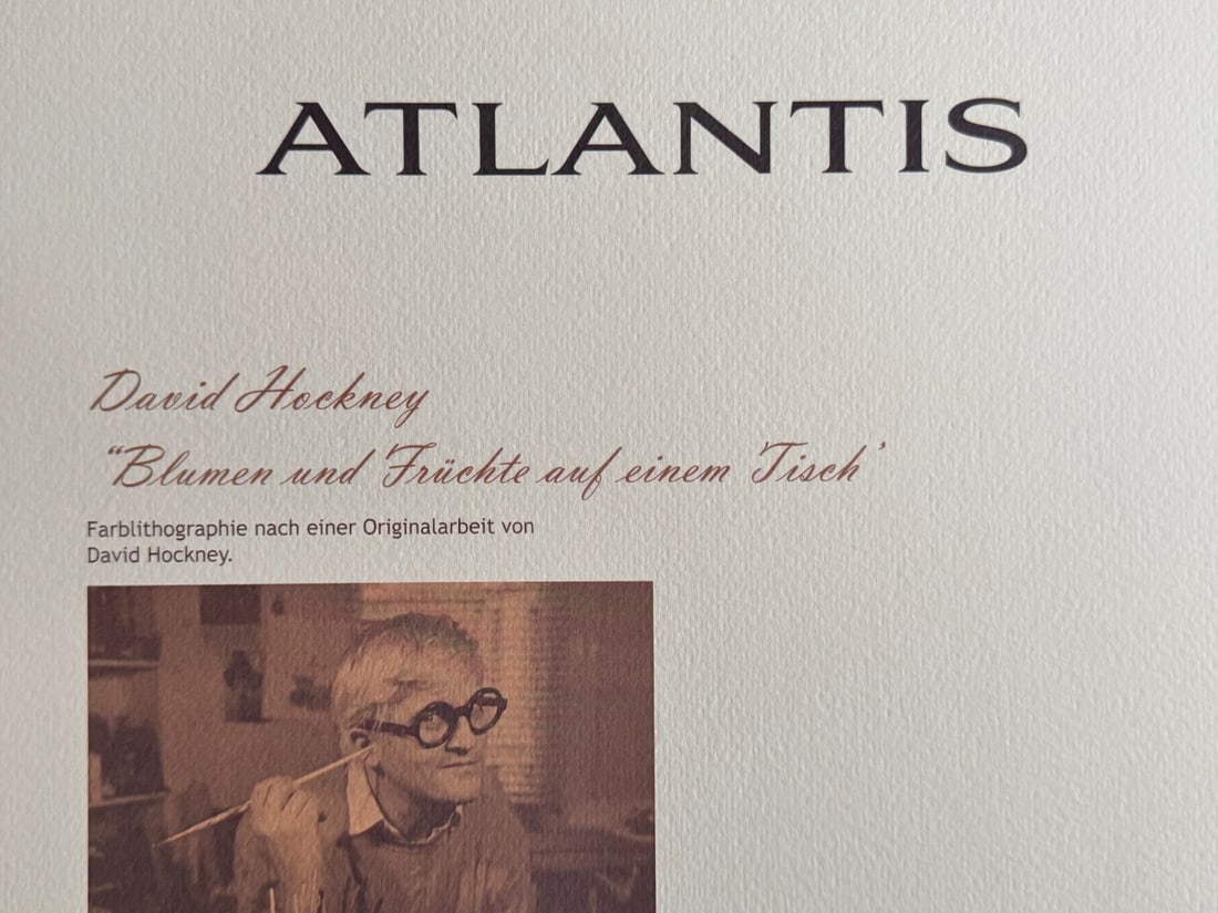 David Hockney lithograph numbered 'Rain - 10