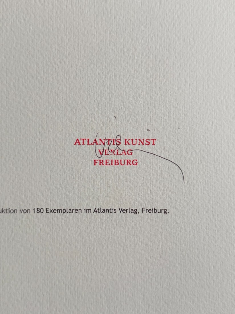 David Hockney lithograph numbered 'Rain - 12