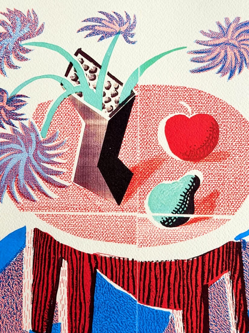 David Hockney lithograph numbered 'Rain - 3