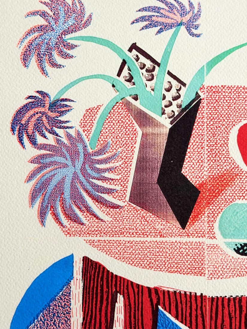 David Hockney lithograph numbered 'Rain - 4