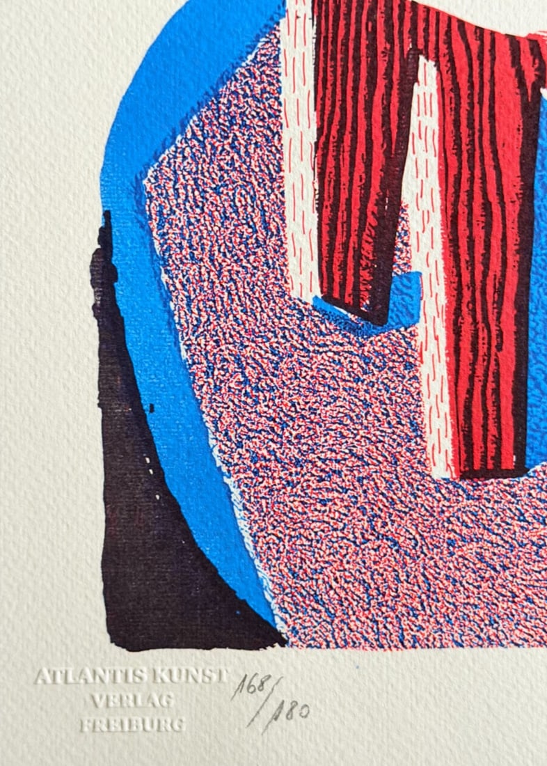 David Hockney lithograph numbered 'Rain - 7