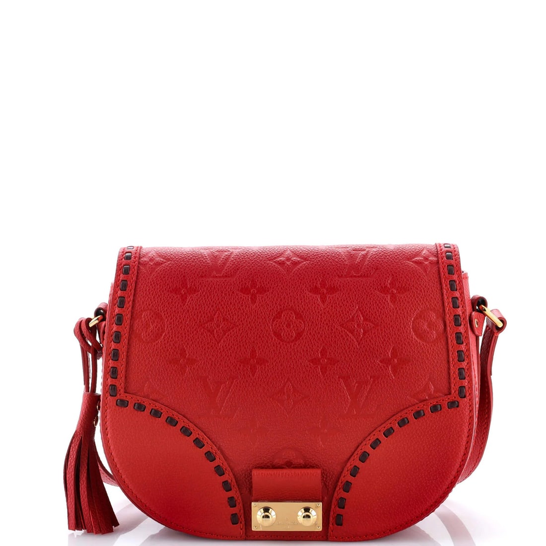 Louis Vuitton Junot Handbag Monogram Empreinte Leather: Louis Vuitton Junot Handbag Monogram Empreinte Leather Experience the iconic style of Louis Vuitton with this stunning Junot Handbag, boasting the signature Monogram Empreinte leather and bold red