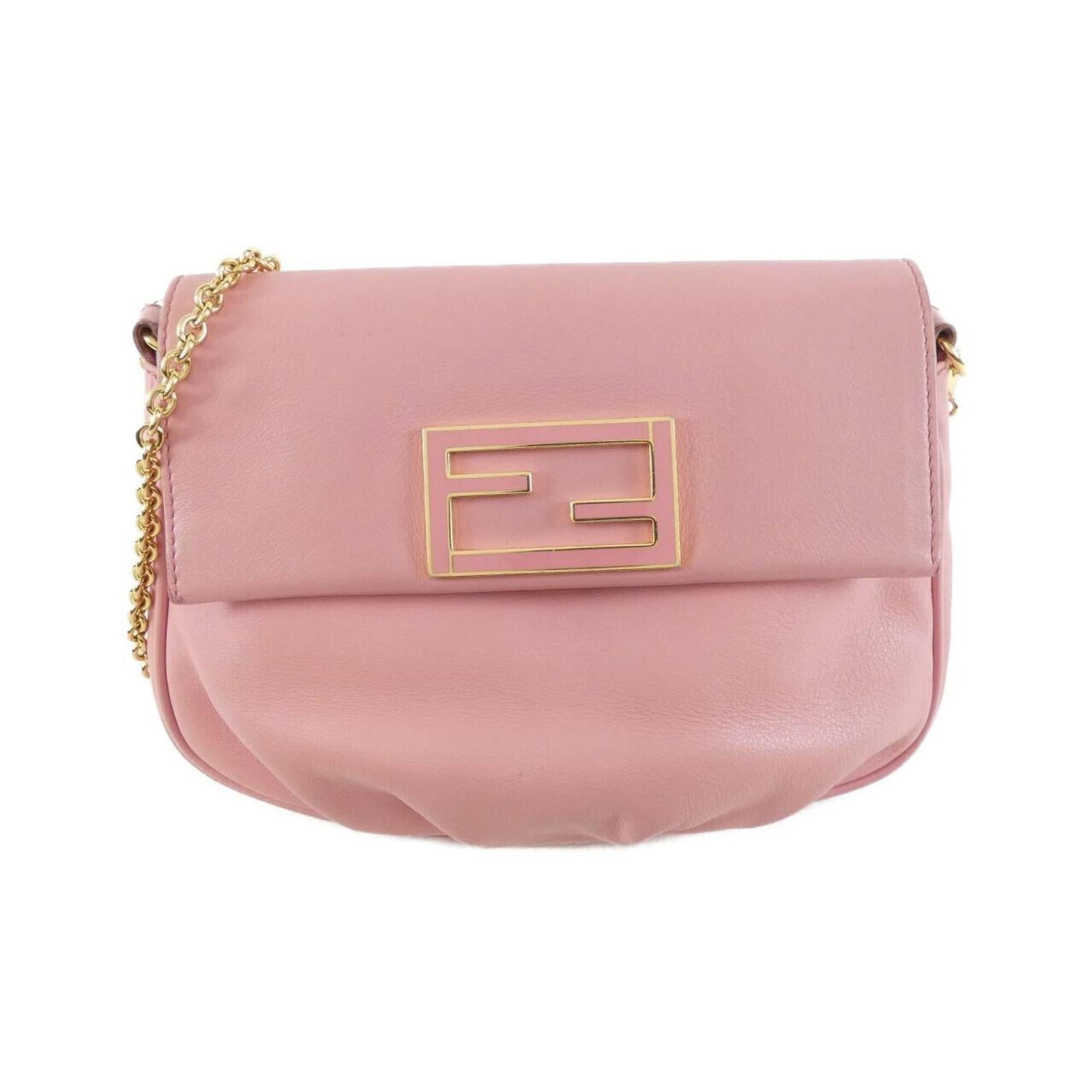 Fendi leather shoulder bag: Fendi leather shoulder bag A chic and timeless Fendi leather shoulder bag, crafted from high-quality calfskin in a stunning pink hue, adds a touch of elegance to any outfit. With its classic design