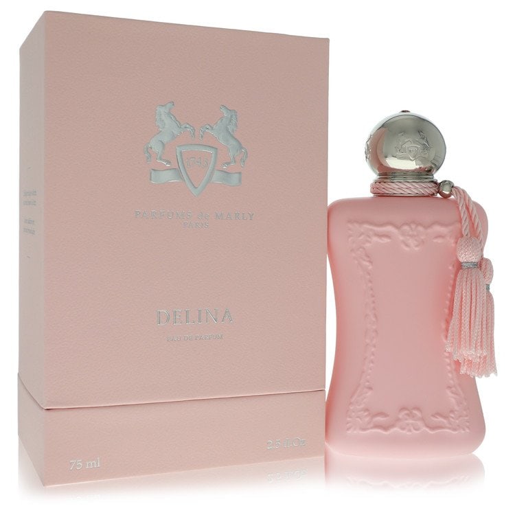 Delina Perfume By Parfums De Marly Eau De Parfum Spray: Delina Perfume By Parfums De Marly Eau De Parfum Spray Experience the elegance of Delina, a sophisticated perfume for women from Parfums De Marly. This 400g Eau de Parfum Spray is a rich and alluring