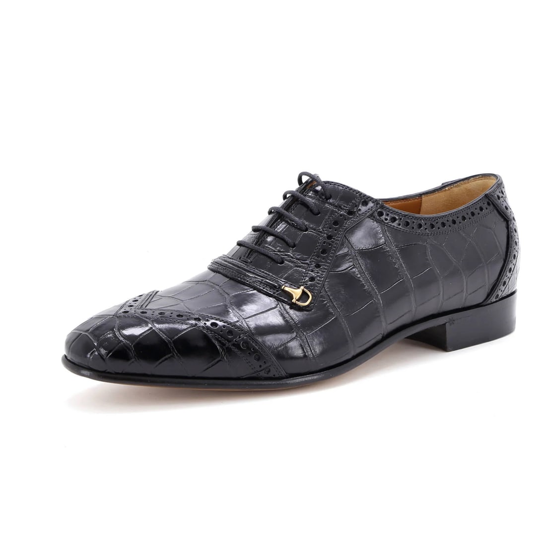 Gucci men's horsebit lace up alligator oxfords. (1 of 5)