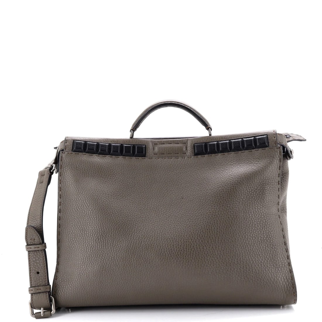 Fendi Selleria Peekaboo Bag Leather with Studded Detail XL (1 of 6)