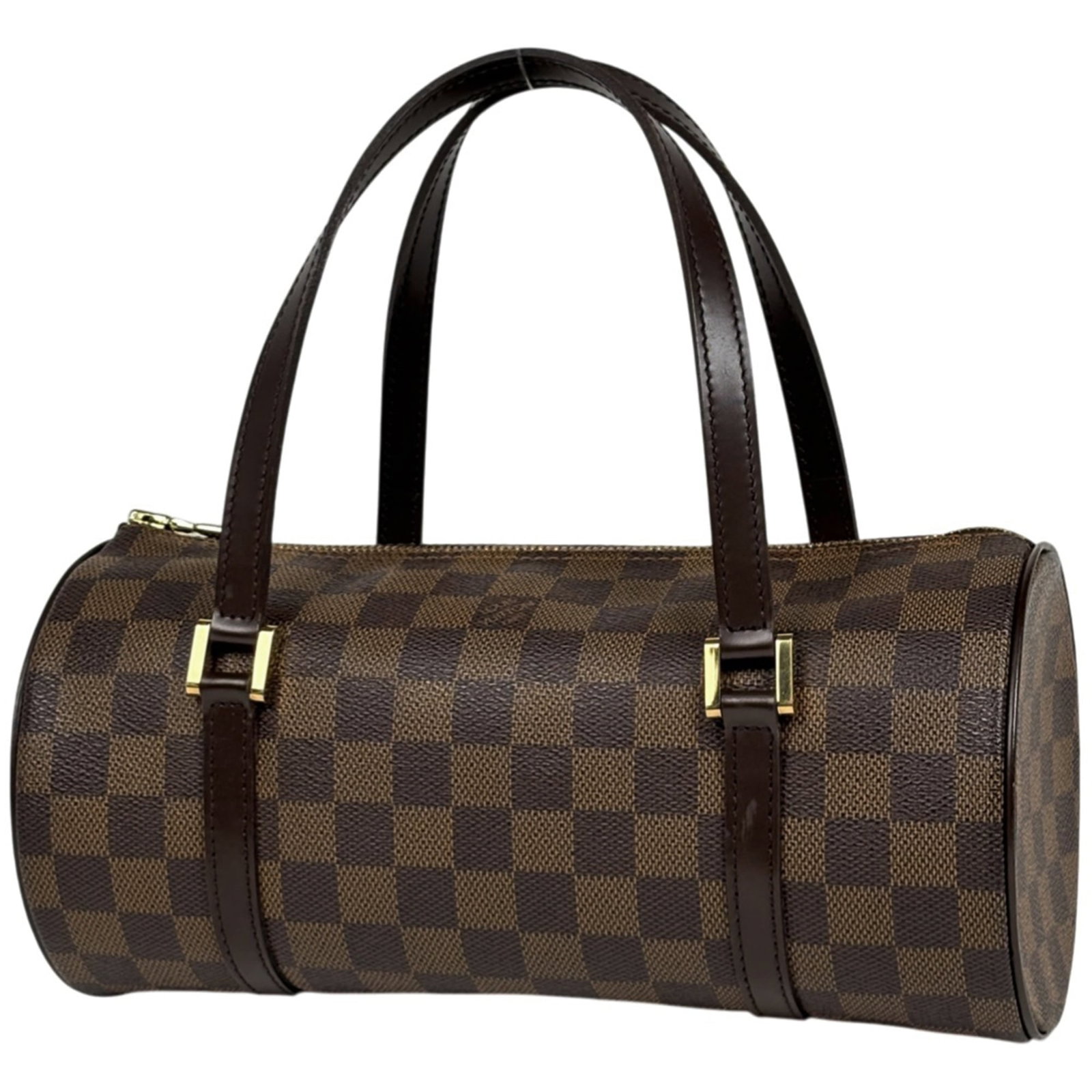 Louis Vuitton handbag canvas damier: Louis Vuitton handbag canvas damier A classic Louis Vuitton Damier canvas handbag in rich brown, perfect for adding an air of sophistication to any outfit. With its iconic damier pattern and sturdy