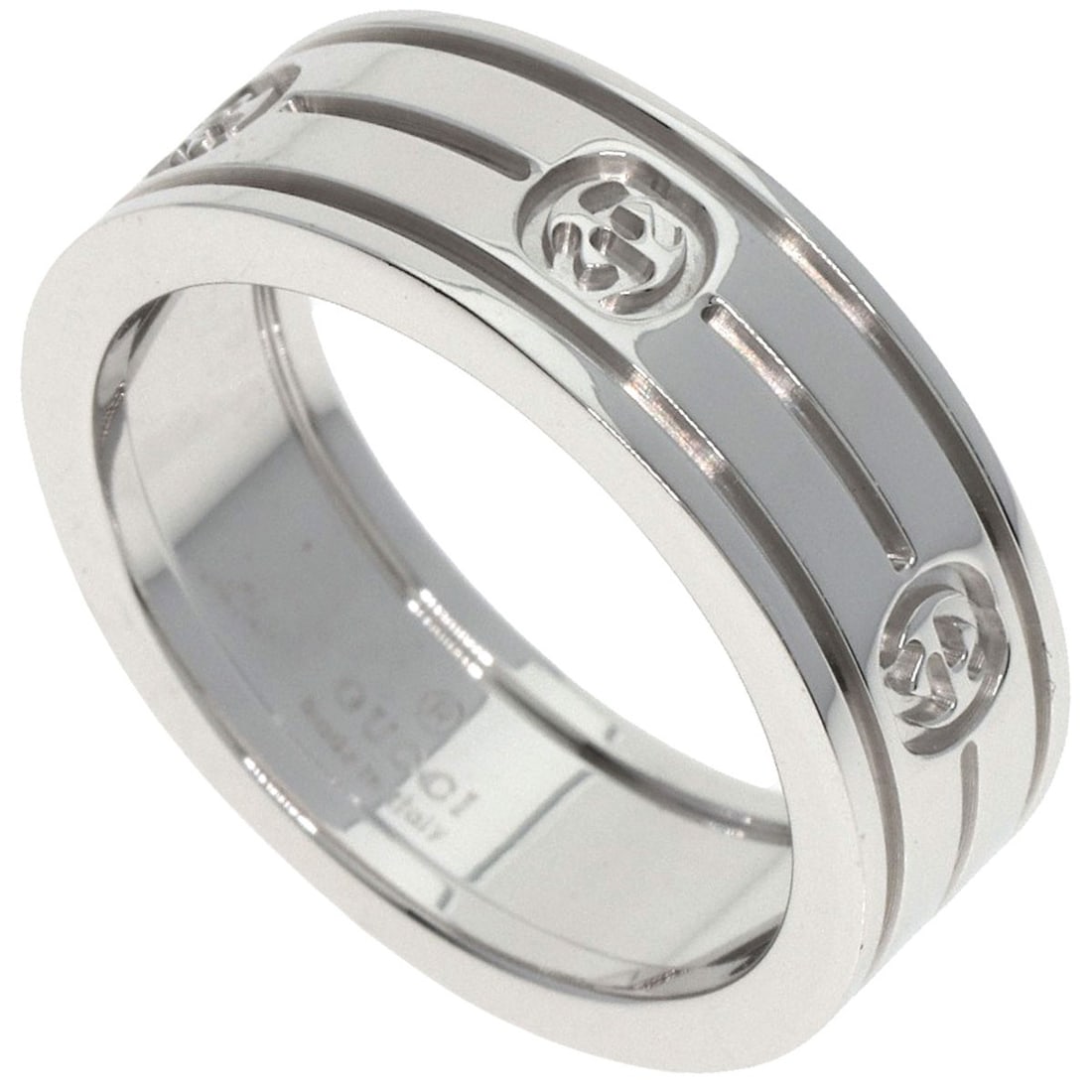 GUCCI Interlocking #11 Ring K18 White Gold (1 of 8)