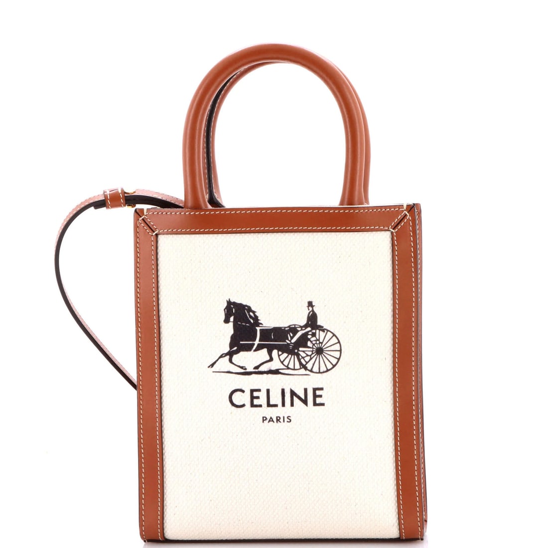 Celine Sulky Vertical Cabas Tote Canvas with Leather Mini (1 of 7)