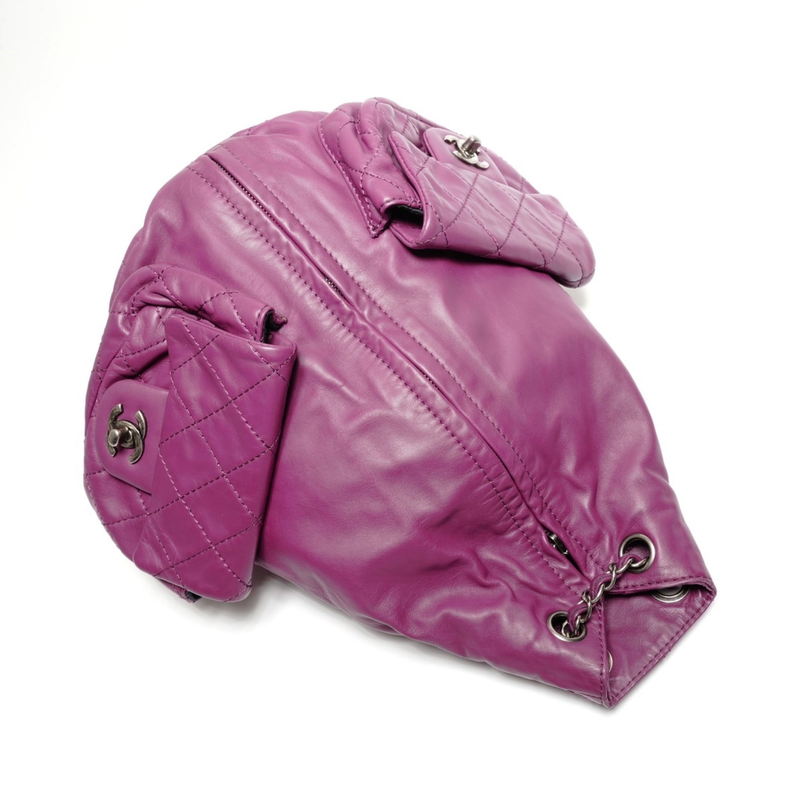 Leather Chanel Backpack - 8