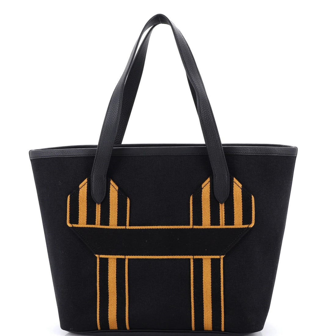 Hermes Tote with Canvas and Leather: Hermes Tote with Canvas and Leather A timeless and elegant Herm?s tote, the Pursangle is a masterclass in understated luxury. With its iconic canvas exterior and supple leather accents, this classic