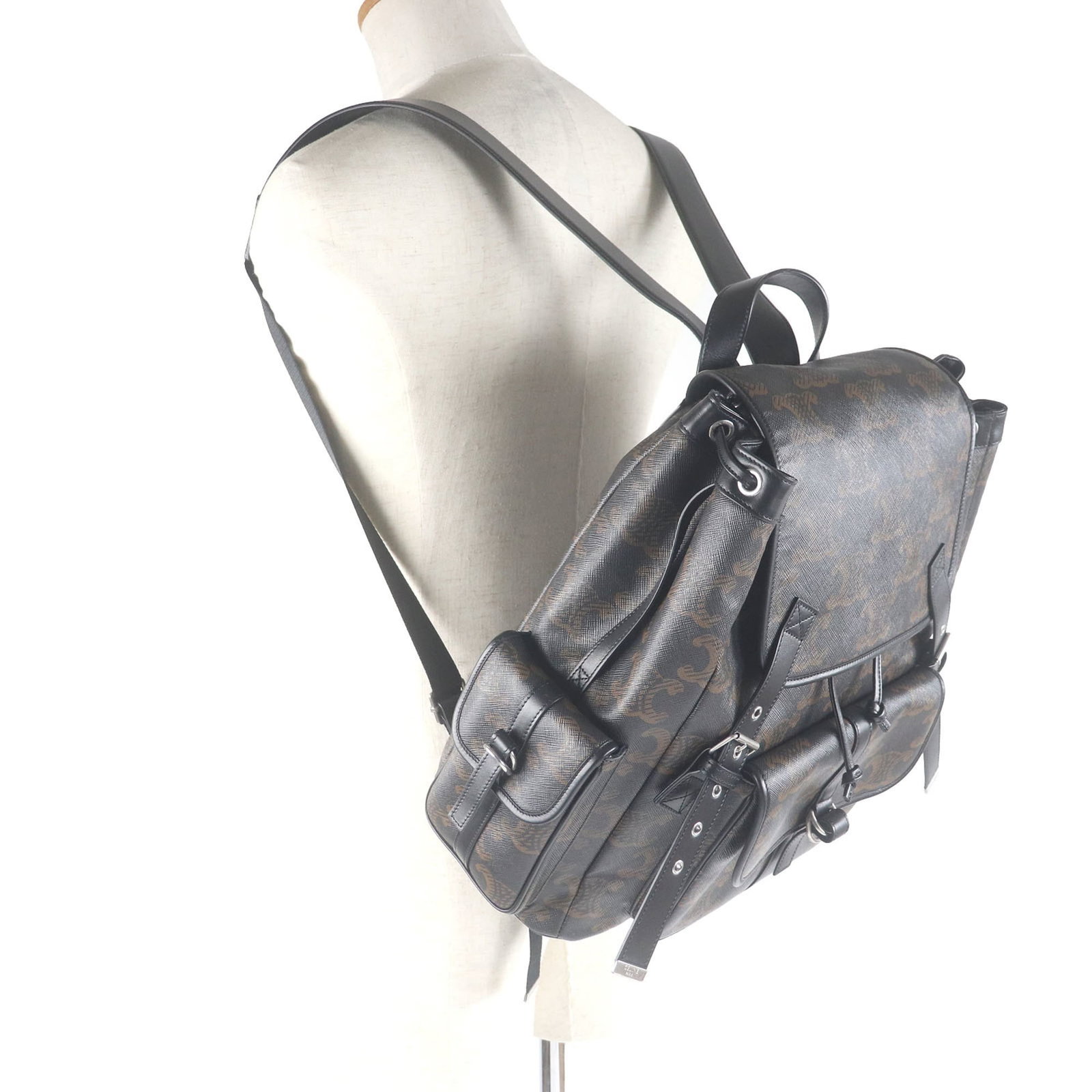 Celine Coated Canvas Backpack - 3