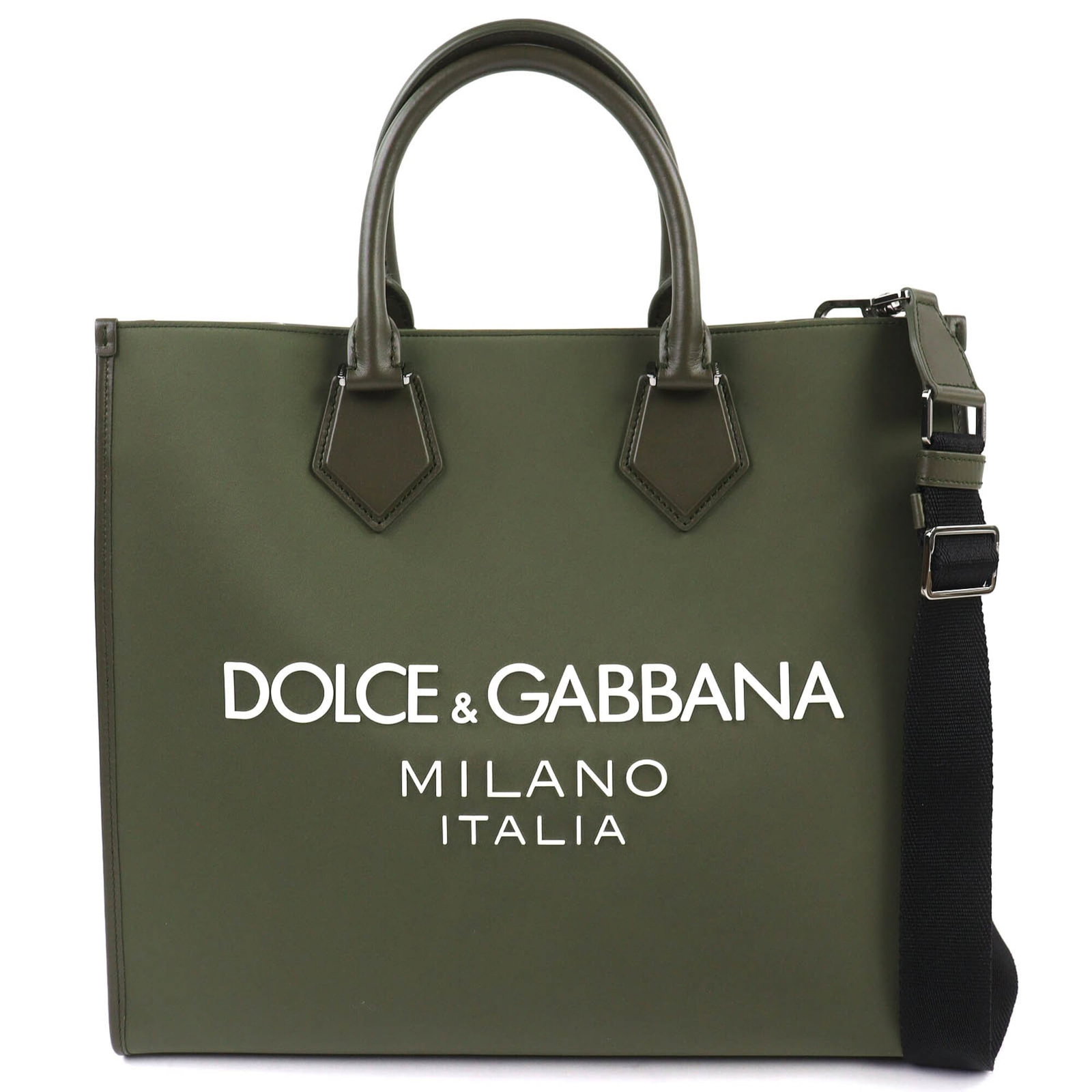 Dolce Gabbana Shopping Bag Nylon Acrylic Leather Rayon: Dolce Gabbana Shopping Bag Nylon Acrylic Leather Rayon Elevate your everyday style with this authentic Dolce & Gabbana shopping bag, crafted from a unique blend of nylon, acrylic, leather, and rayon
