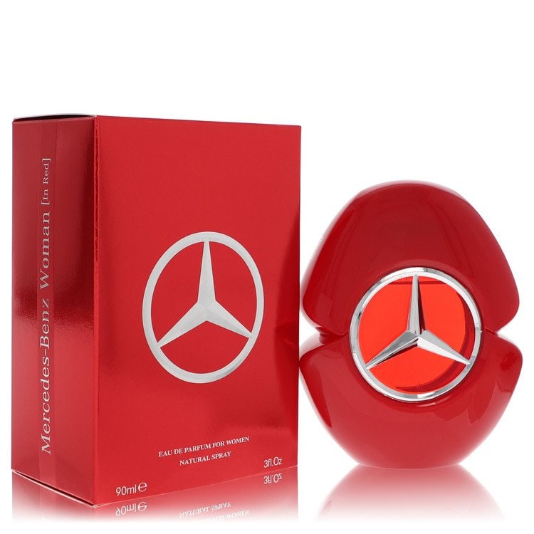 Mercedes Benz perfume by woman in red eau de parfum spray: Mercedes Benz perfume by woman in red eau de parfum spray Experience the sleek sophistication of Mercedes Benz perfume, a luxurious eau de parfum spray that embodies the essence of elegance and refine