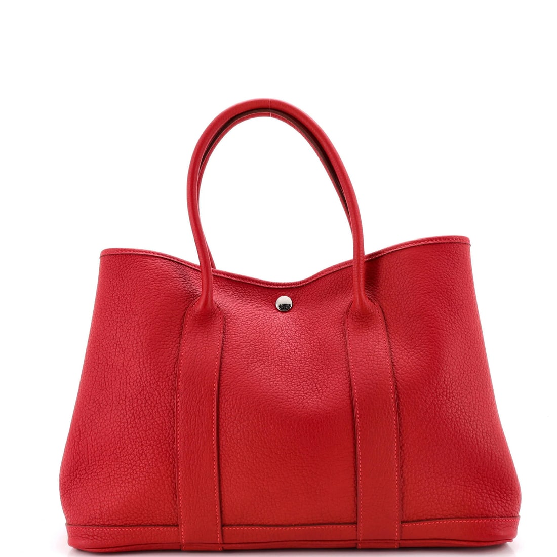Hermes Garden Party Tote Leather 36: Hermes Garden Party Tote Leather 36 A vibrant red Herm?s Garden Party Tote in excellent condition, boasting the iconic brand's signature leather craftsmanship and timeless design. With its spacious