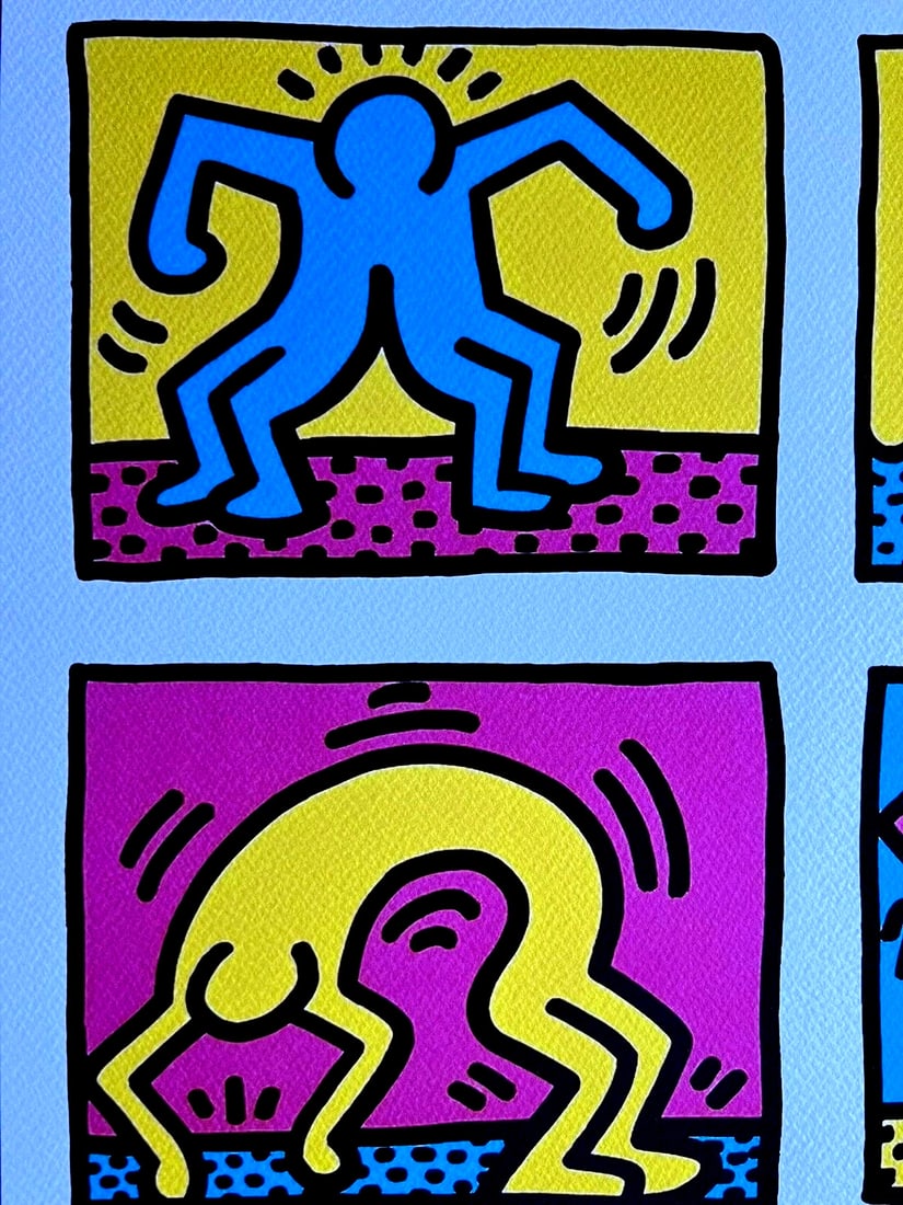 Keith Haring Lithograph Dancing numbered Op - 4