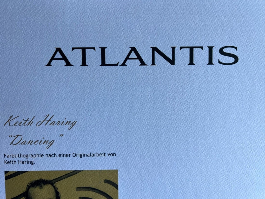 Keith Haring Lithograph Dancing numbered Op - 9